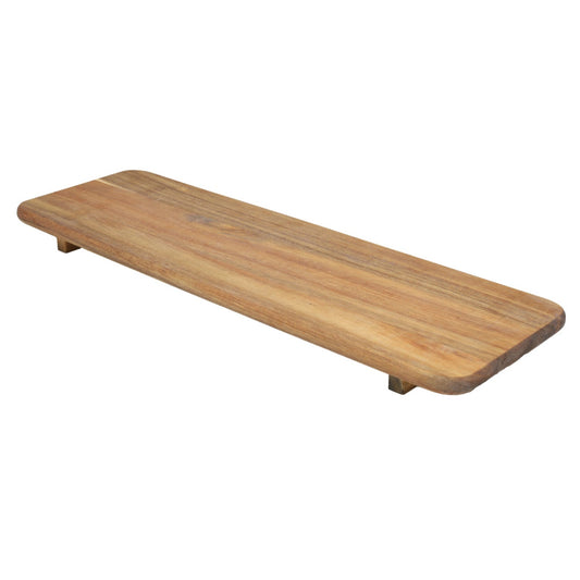 Acacia Wood Display Platter Raised Serving Board With Feet - Cheese Charcuterie