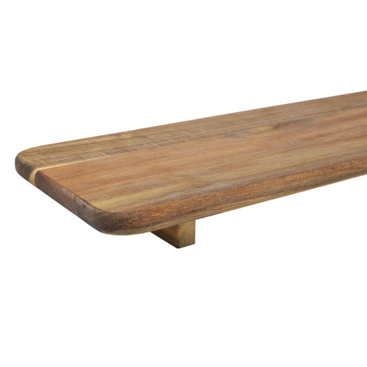Acacia Wood Display Platter Raised Serving Board With Feet - Cheese Charcuterie