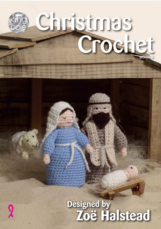King Cole Christmas Crochet Book 3 - Amigurumi Nativity Scene Garland Baubles Wreath Penguin & More