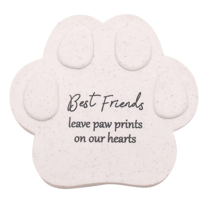 Thoughts Of You Pet Memorial Plaque - Paw Print Best Friends - Cat Dog Pet Remembrance Tribute Ornament Bereavement Large