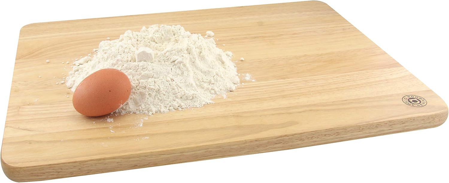 Rubberwood Pastry Board, XXL Chopping Board for Kitchen, Size: 45x35cm