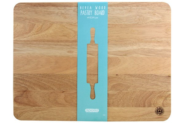 Rubberwood Pastry Board, XXL Chopping Board for Kitchen, Size: 45x35cm
