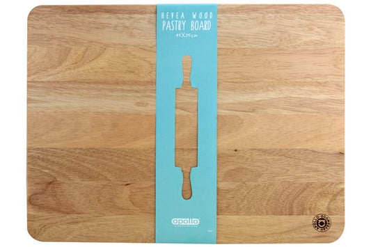 Rubberwood Pastry Board, XXL Chopping Board for Kitchen, Size: 45x35cm