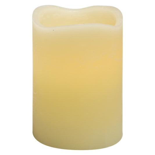 Real Wax Flickering Vanilla Scented LED Cream Pillar Candles - Choice of Sizes