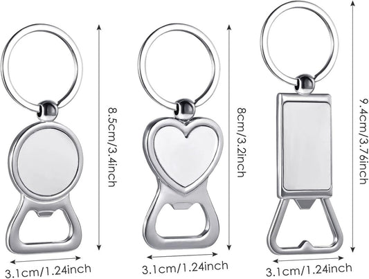 Personalised Metal Photo Keychain Bottle Opener - Choice of Styles