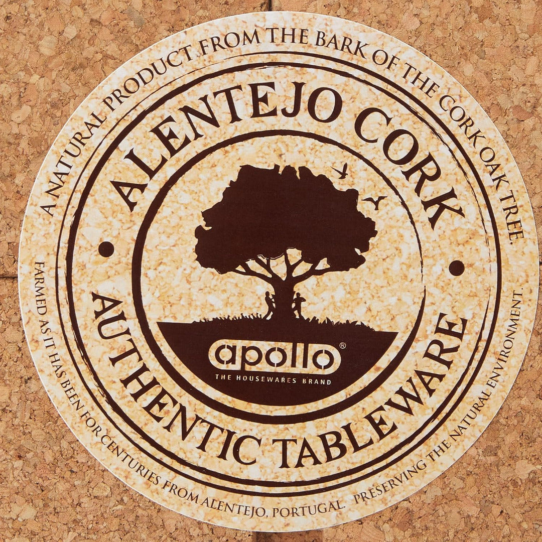 Square Cork Placemat and Coaster Set - for 4 people