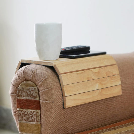 Hevea Wood Flexible Sofa Tray