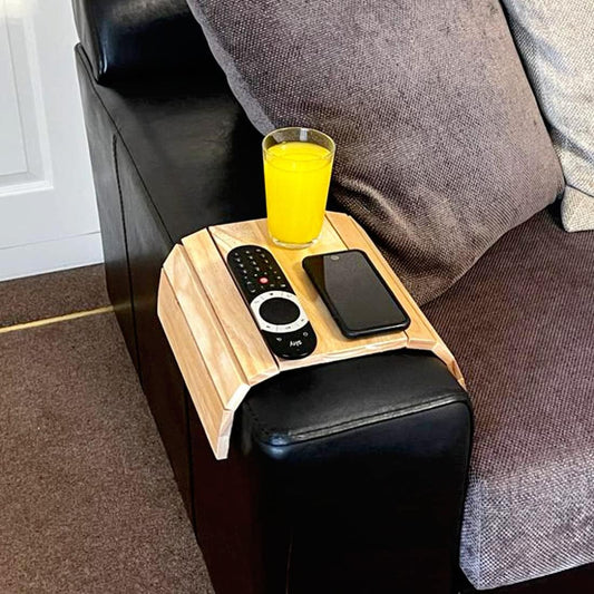 Hevea Wood Flexible Sofa Tray