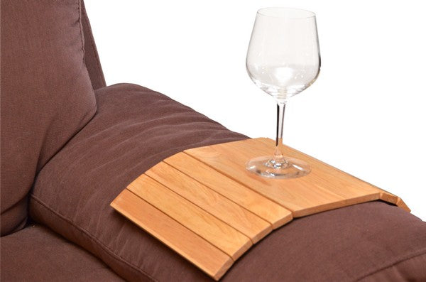 Hevea Wood Flexible Sofa Tray