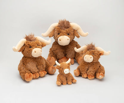 Horny Highland Cow Luxury Plush Brown Soft Toy