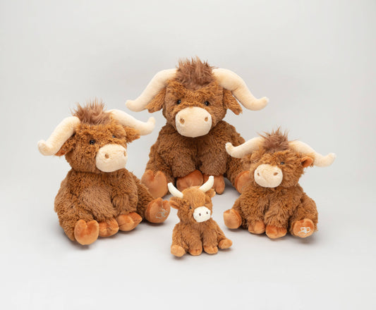 Horny Highland Cow Luxury Plush Brown Soft Toy