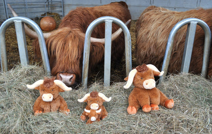 Horny Highland Cow Luxury Plush Brown Soft Toy