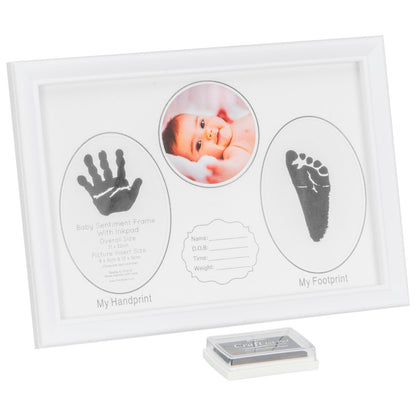 Baby Sentiment Frame - Handprint, Footprint & Photo