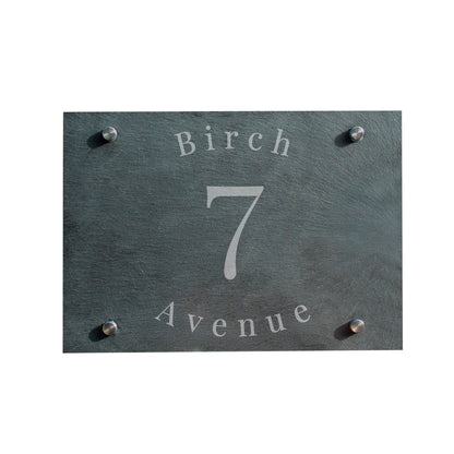 Personalised Rectangular Slate House Sign