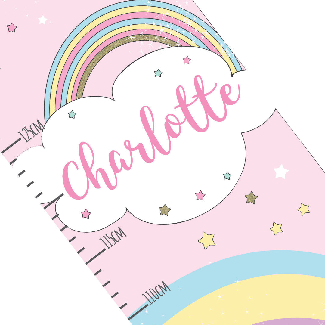 Personalised Baby Unicorn Childrens Height Chart