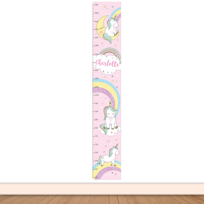 Personalised Baby Unicorn Childrens Height Chart