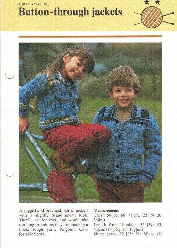 Vintage Hamlyn Knitting Patterns for Girls & Boys - Jackets