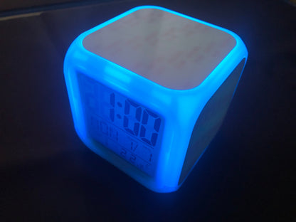 Personalised Colour Changing LCD Digital Alarm Clock