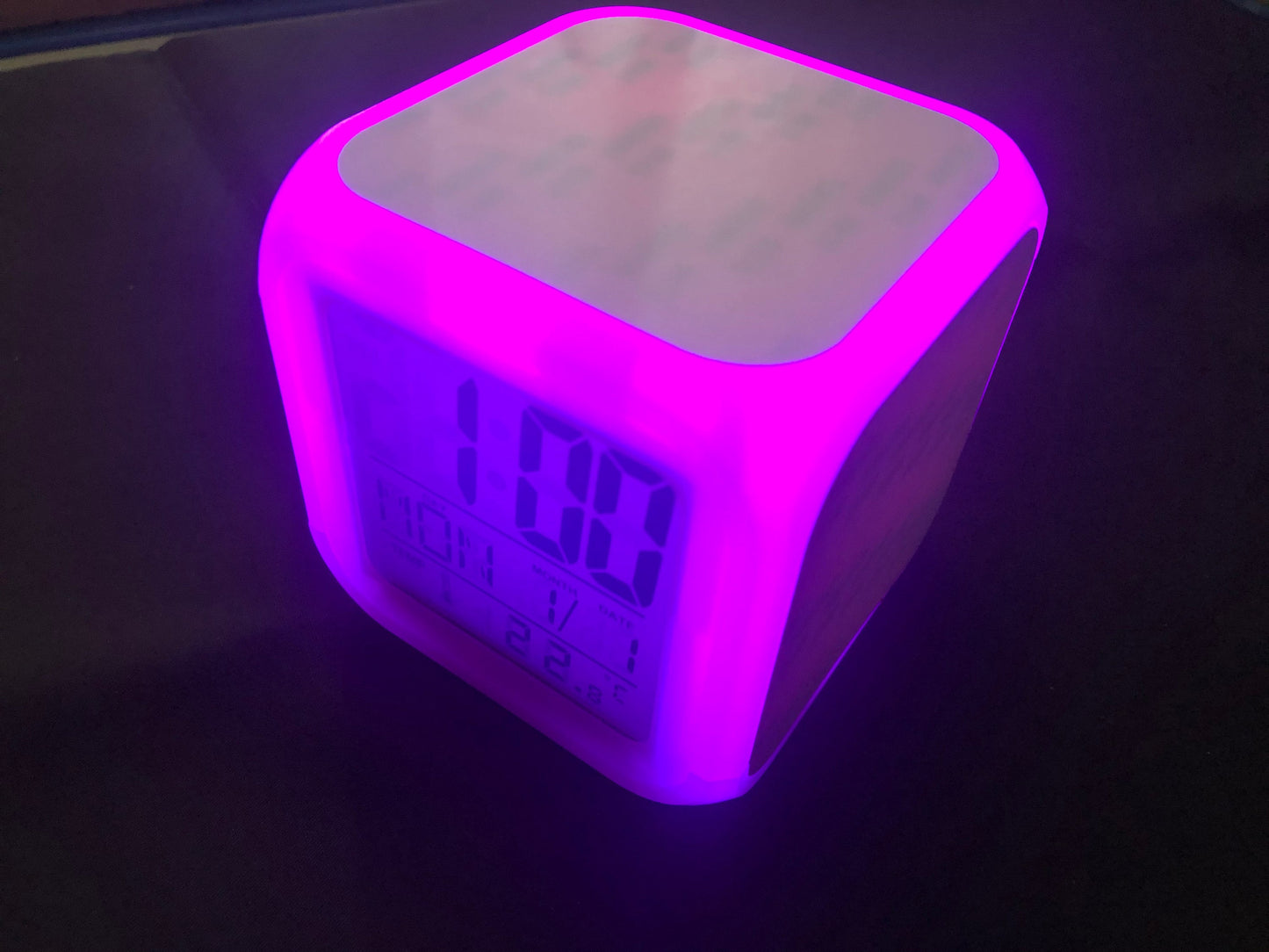 Personalised Colour Changing LCD Digital Alarm Clock