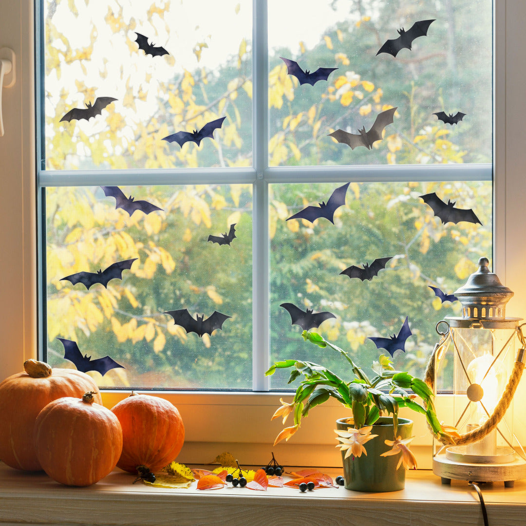 Bat Halloween Window Sticker Set