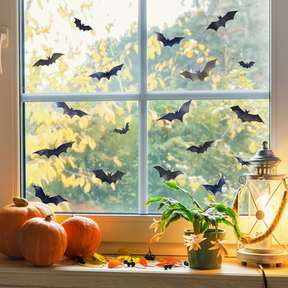 Bat Halloween Window Sticker Set