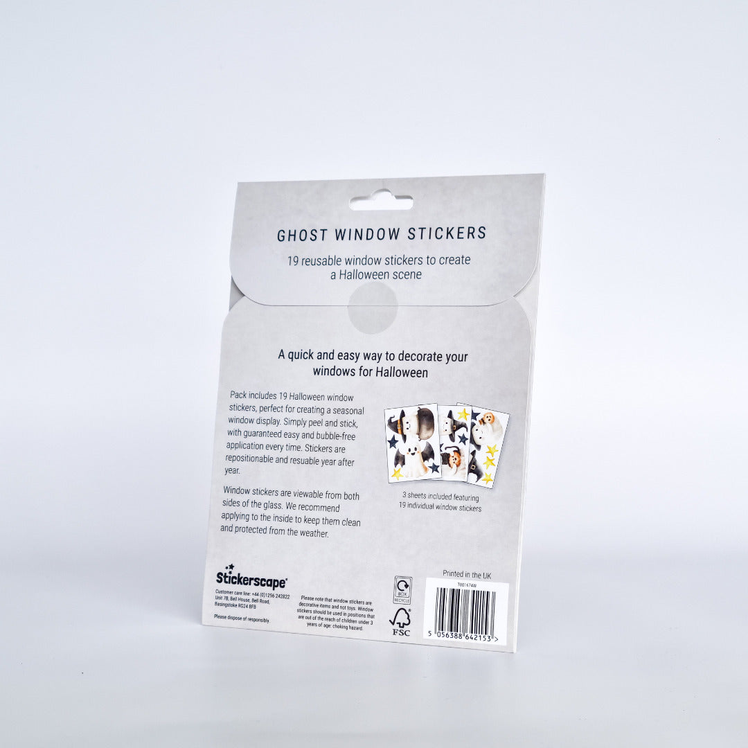 Ghost Halloween Window Sticker Set