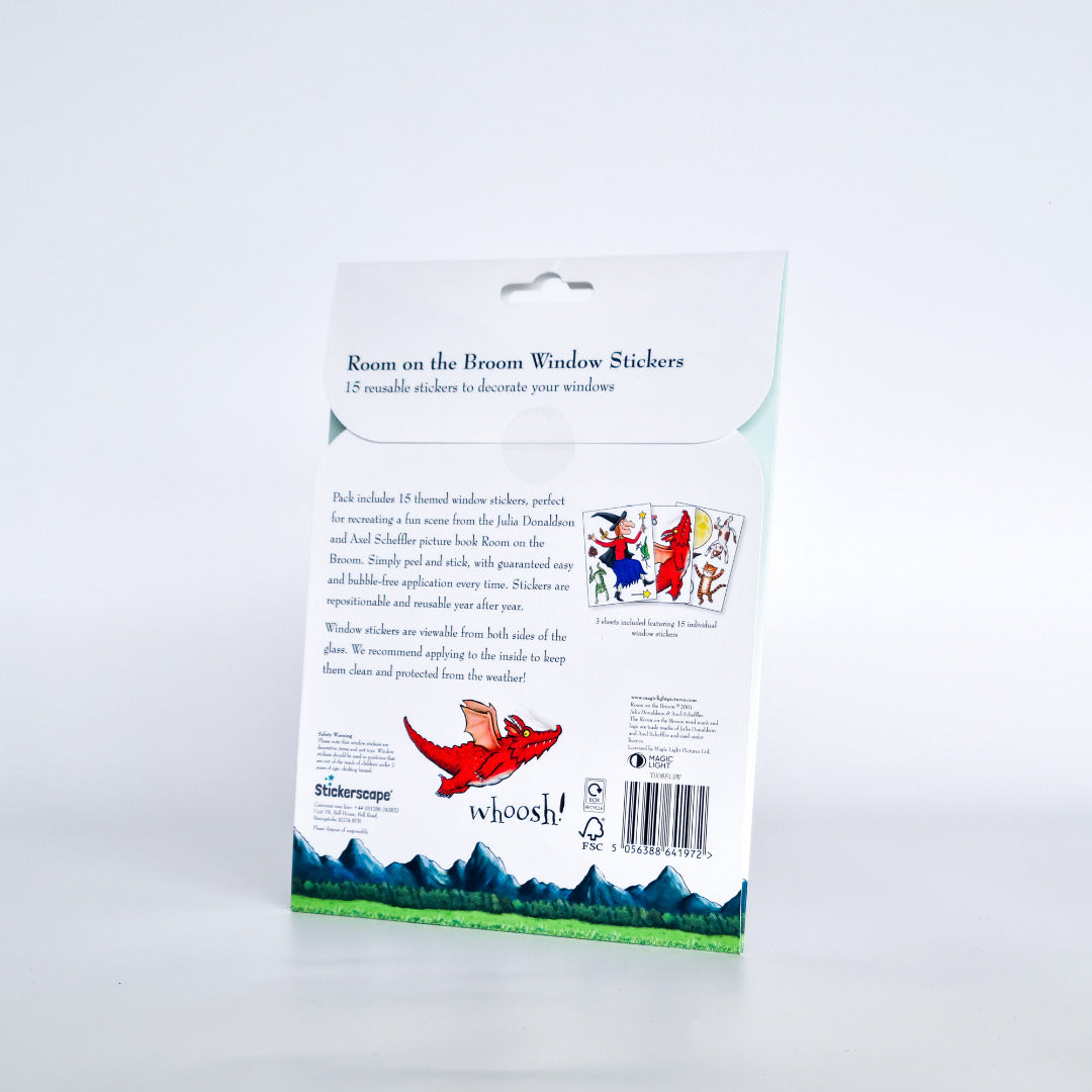 Room on the Broom Halloween Window Sticker Set