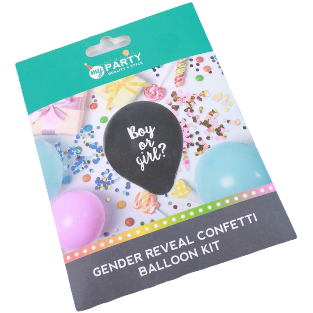 Gender Reveal Confetti Balloon Kit - Blue and Pink