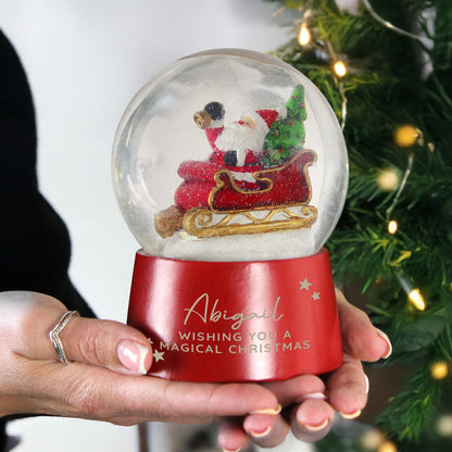 Personalised Musical Santa Globe ~ Name