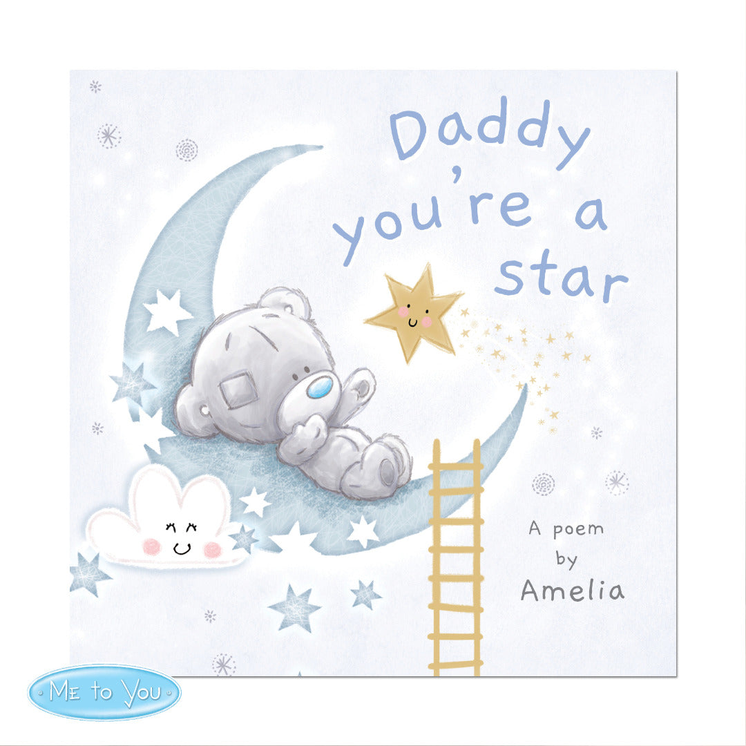 Personalised Tiny Tatty Teddy 'Daddy You're A Star' Poem Book