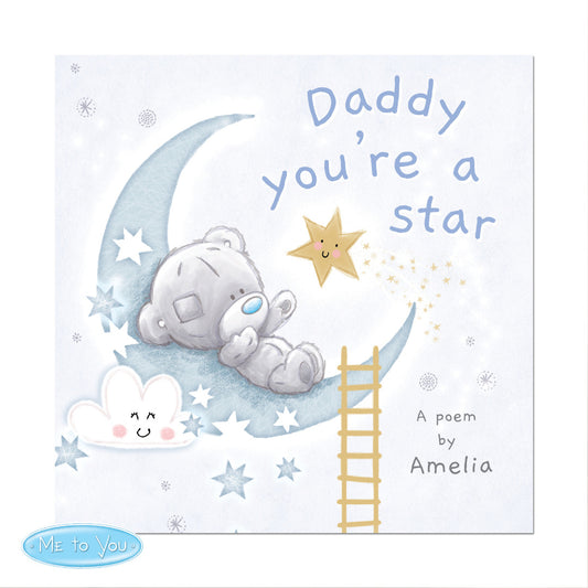 Personalised Tiny Tatty Teddy 'Daddy You're A Star' Poem Book
