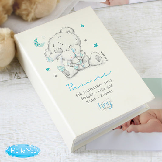 Personalised Tiny Tatty Teddy 6x4 Photo Album with Sleeves ~ Blue