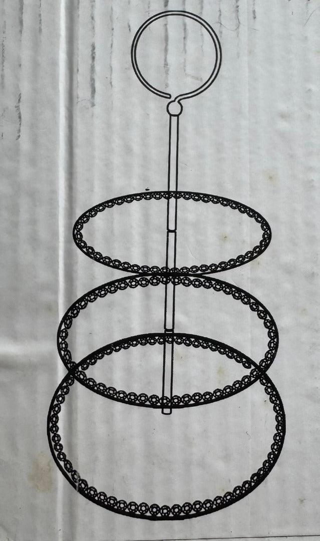 Decorative Glass 3-Tier Cake Stand