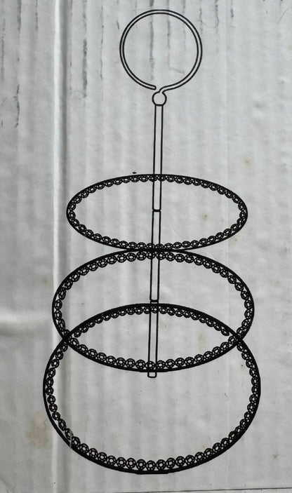 Decorative Glass 3-Tier Cake Stand
