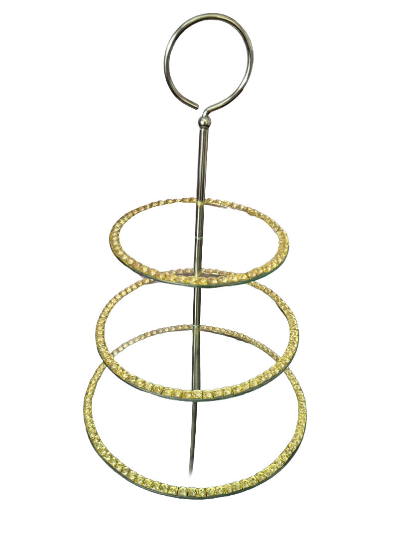 Decorative Glass 3-Tier Cake Stand
