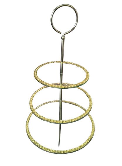 Decorative Glass 3-Tier Cake Stand