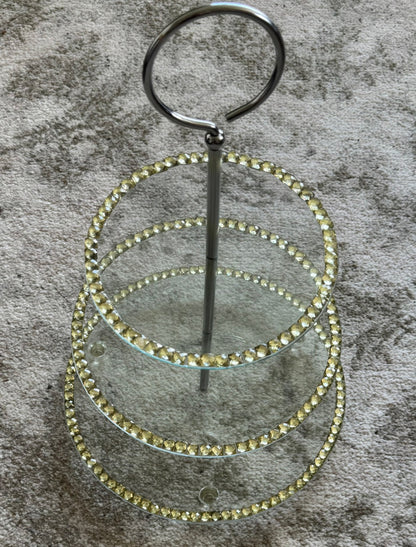 Decorative Glass 3-Tier Cake Stand
