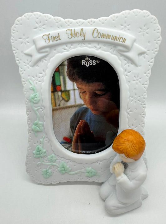 My First Holy Communion Porcelain Photo Frame - Boy