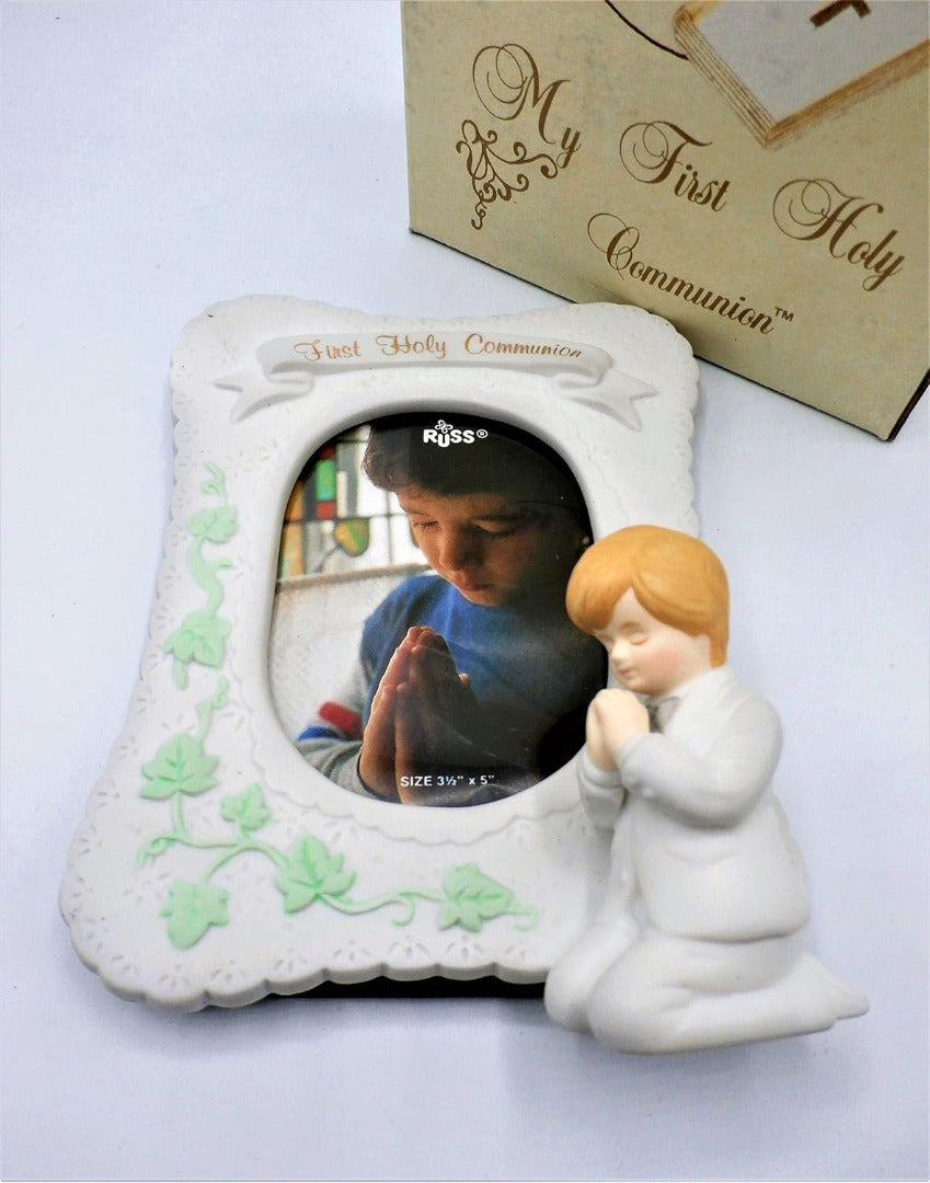 My First Holy Communion Porcelain Photo Frame - Boy