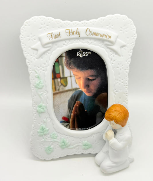 My First Holy Communion Porcelain Photo Frame - Boy