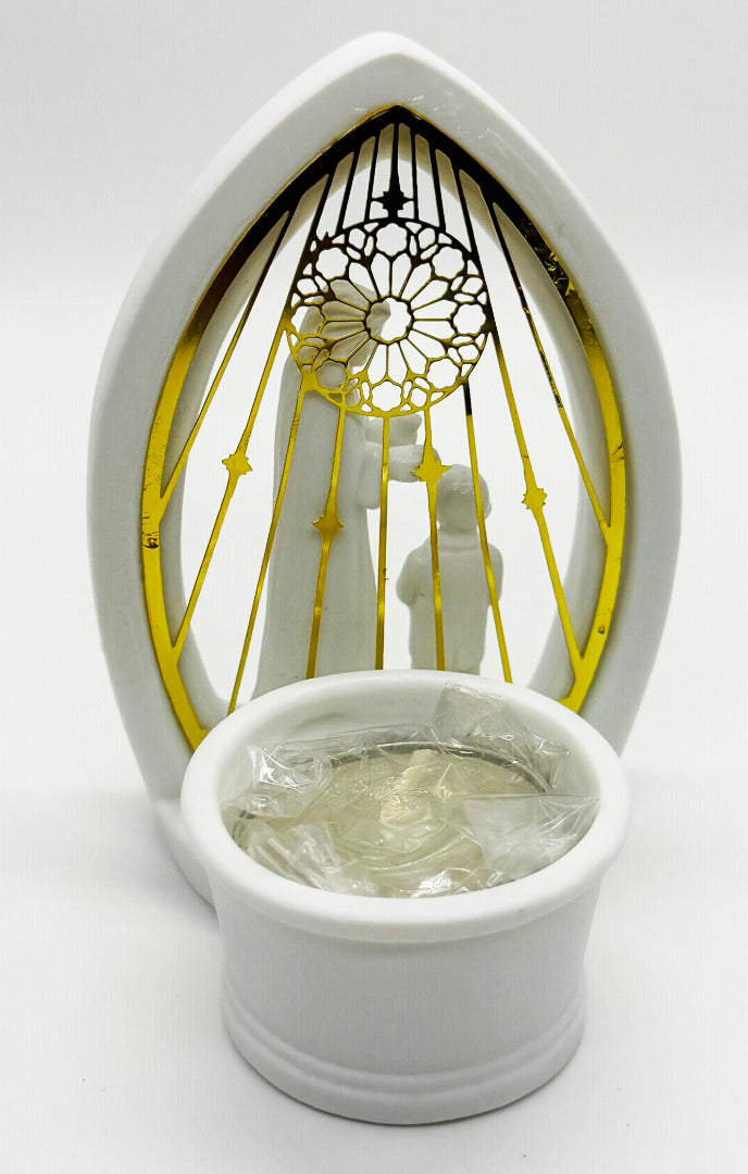 Porcelain Communion Tea Light Holder Figurine