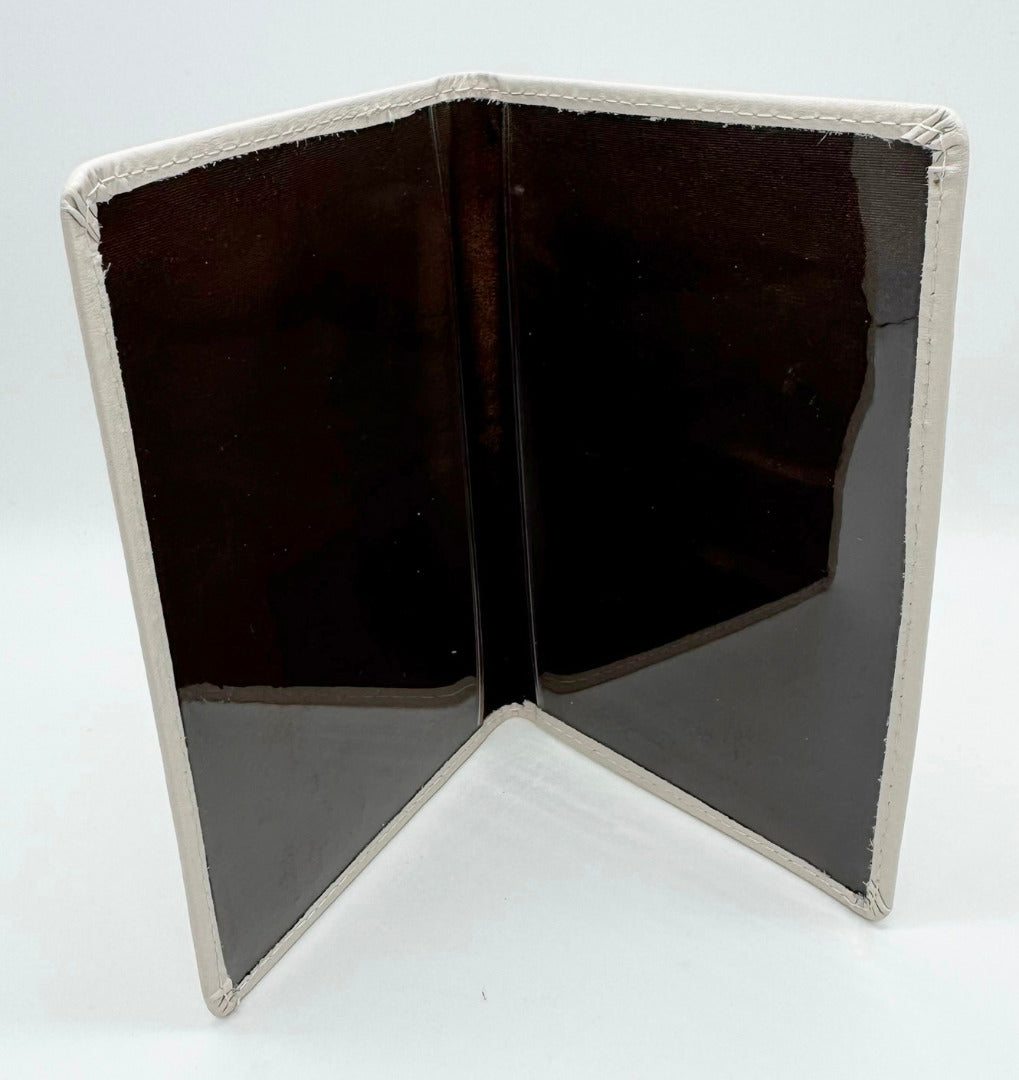 White PU Leather Passport Holder - 'Shiela'