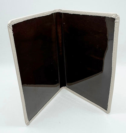 White PU Leather Passport Holder - 'Shiela'