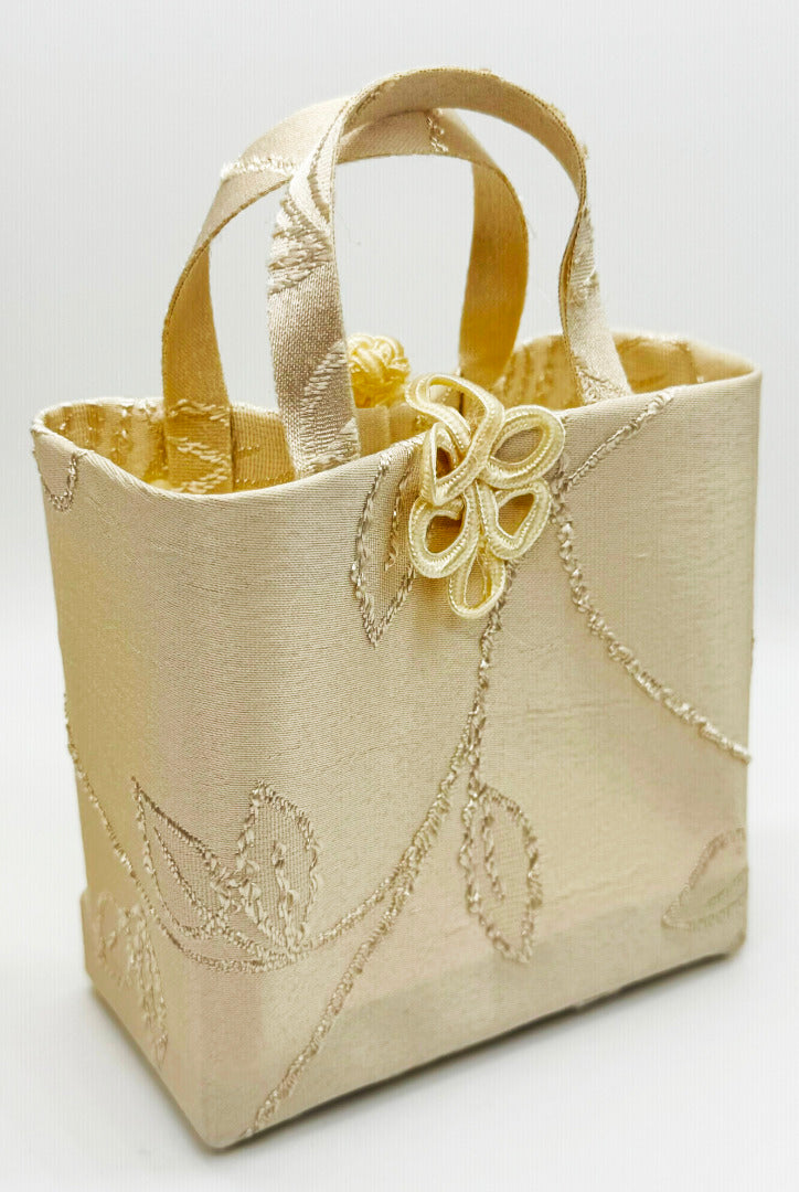 Almond Brocade Favor Gift Bag