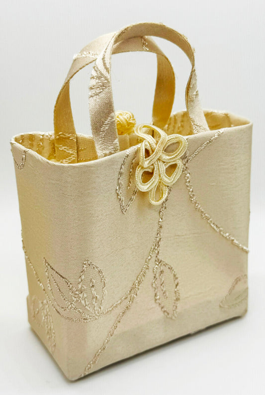 Almond Brocade Favor Gift Bag