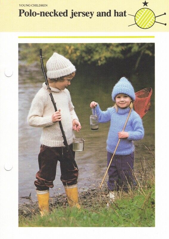 Vintage Hamlyn Knitting Patterns for Young Children - Hats / Scarves / Mitts