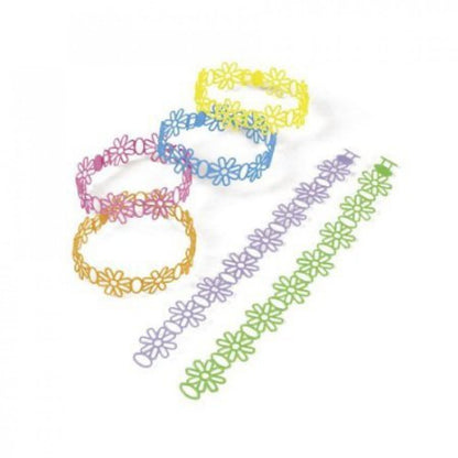 Vinyl Jelly Daisy Bracelet Party Bag Fillers - Pack of 36 Bracelets