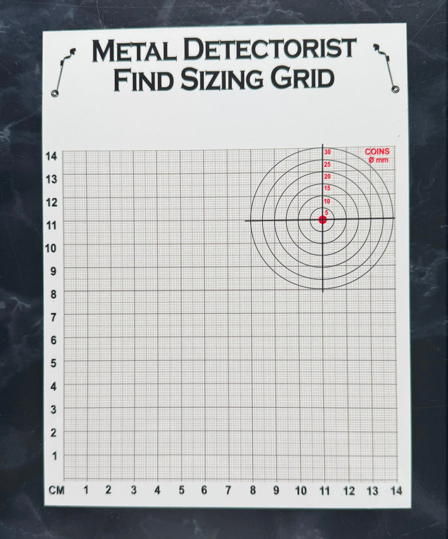 Personalised Aluminium Metal Detectorist Find Sizing Chart