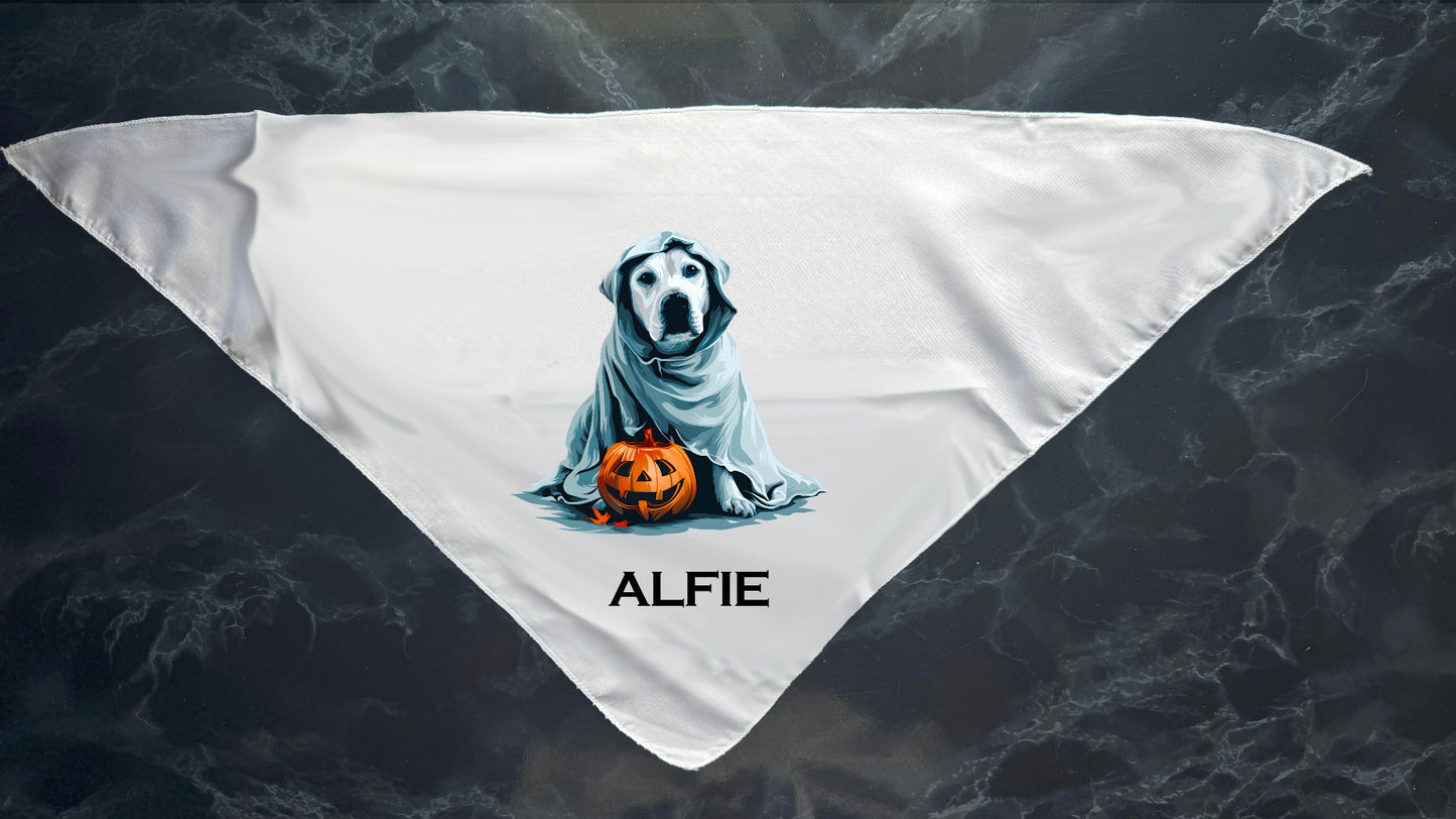 Personalised Halloween Pet Bandana - Medium to Extra Large Dogs