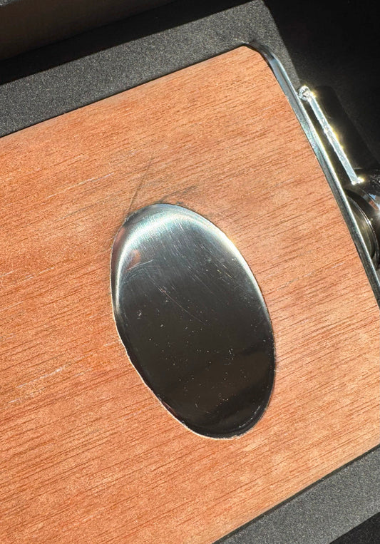 Stainless Steel Hip Flask 6oz in Wood